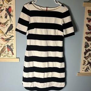 Eliza J Black and White Striped Dress